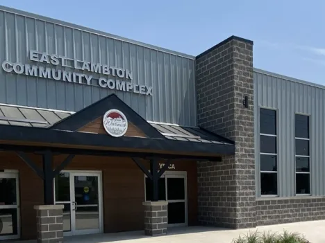 The front entrance of the East Lambton Community Complex in Watford