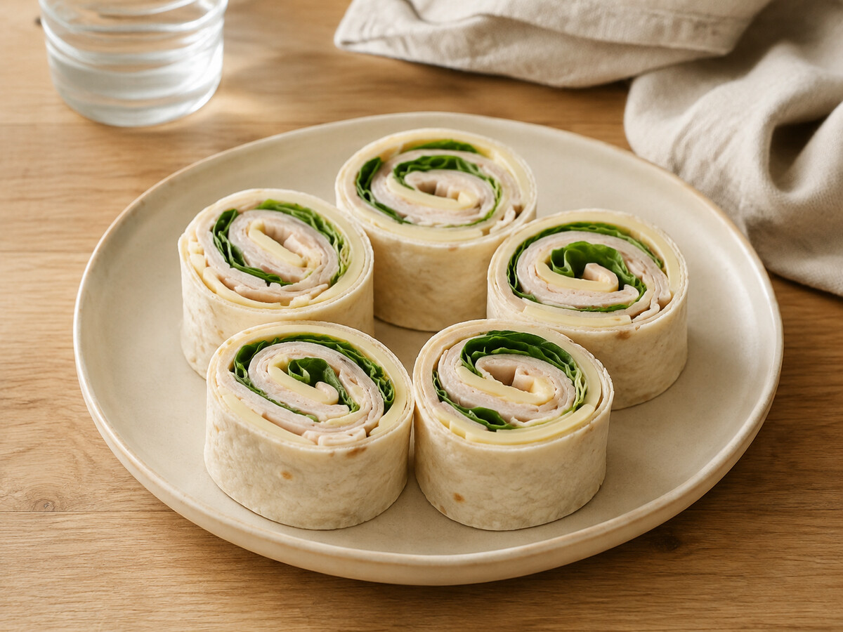 Turkey and cheese roll-ups